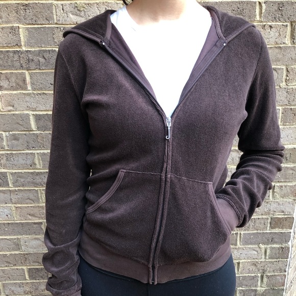 terry cloth zip up hoodie